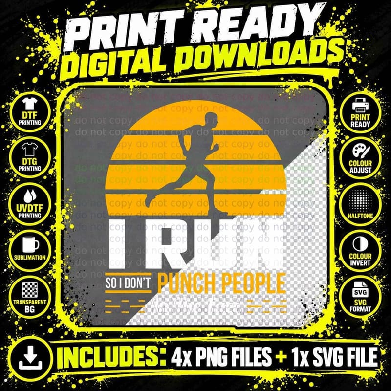 Runner Gift Funny Running Marathon Sport Sarcastic Gift Png SVG Digital Bundle