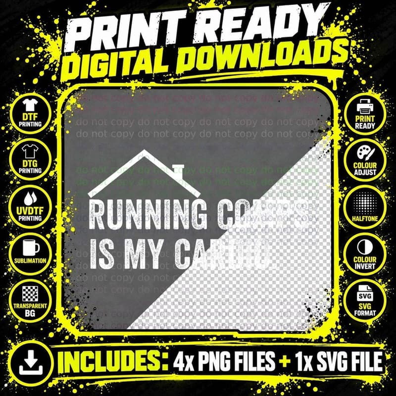 Running Comps Is My Cardio Funny Realtor Apparel Men Png SVG Digital Bundle