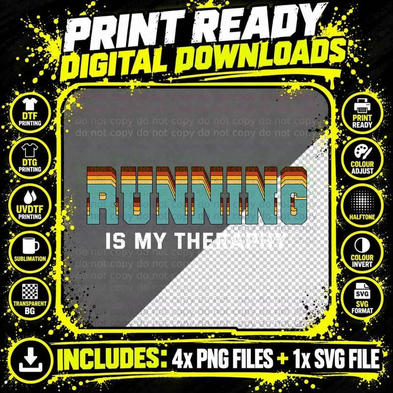 Running Sports Marathon Jogging Funny Running T-Shirt Png SVG Digital Bundle