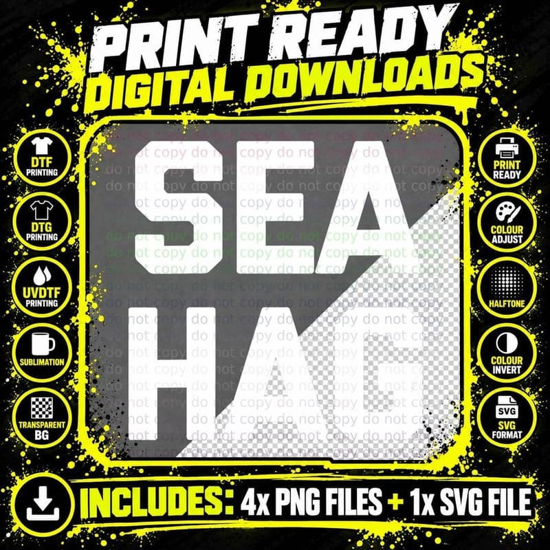 Sea Hag - Funny Saying Swimming Pool Lake Humor Beach Png SVG Digital Bundle