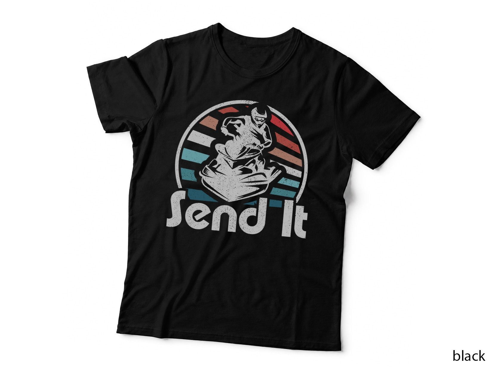 Send It Jet Ski Retro 70s Funny Jet Skiing Vintage Lake Gift T-Shirt