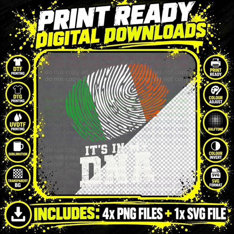 St Patricks Day Funny Irish Flag St Pattys Pub Men & Png SVG Digital Bundle