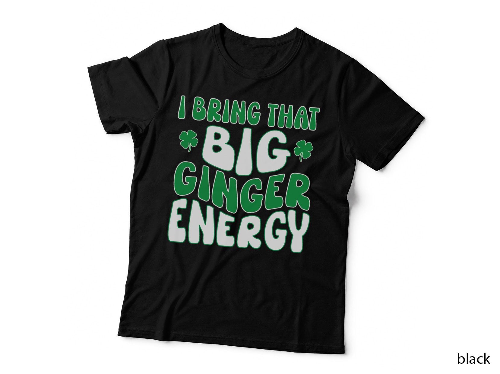 St Patricks Day Redhead Team Ginger Women Big Energy Funny T-Shirt