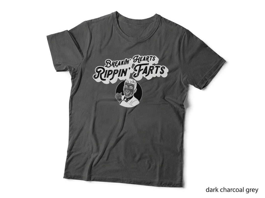 Stealing Hearts & Blasting Farts Funny Retro Man T-Shirt