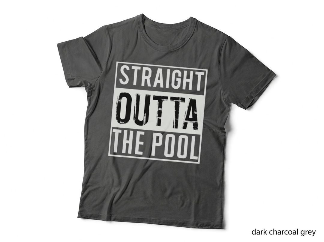 Straight Outta the Pool Swim Shirt Funny Swimming T-Shirt