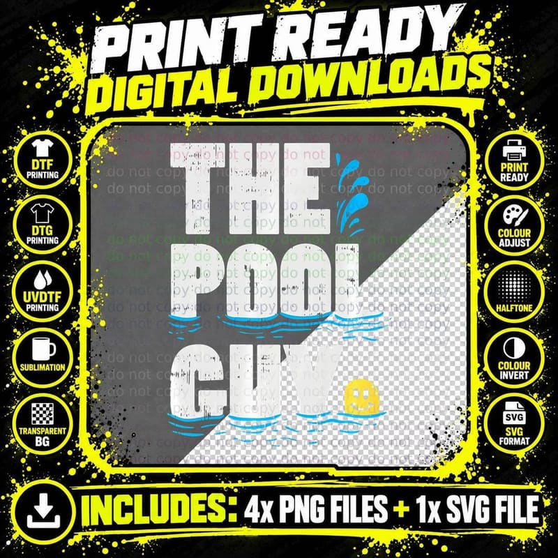 Summer Pool Guy Gifts, Funny Swimming Pool Boy, Funny Png SVG Digital Bundle