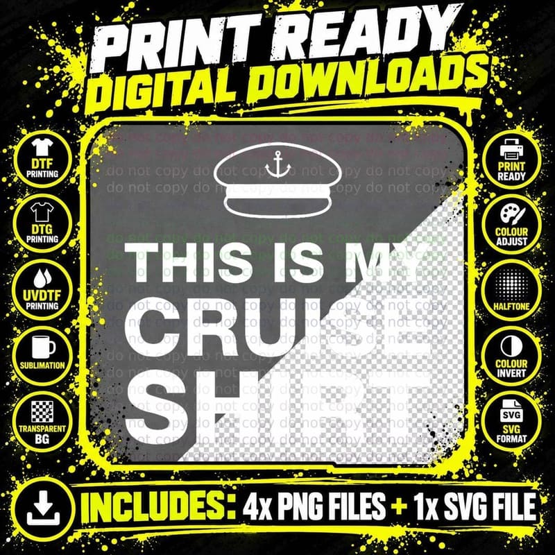 This Is My Cruise Shirt Funny Novelty T-Shirt Png SVG Digital Bundle