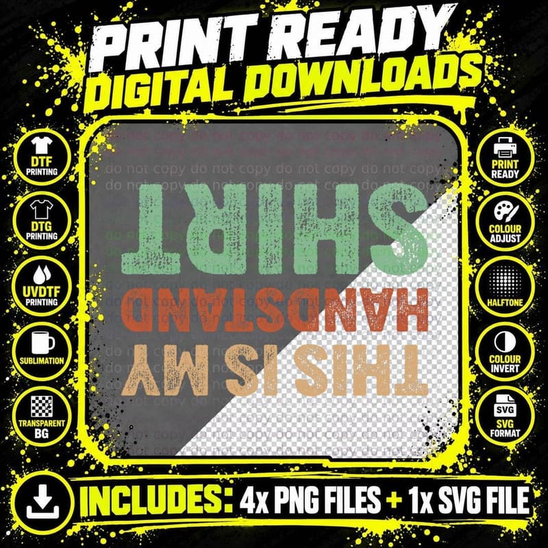 This Is My Handstand Shirt I Funny Gymnastics Breakdance Png SVG Digital Bundle