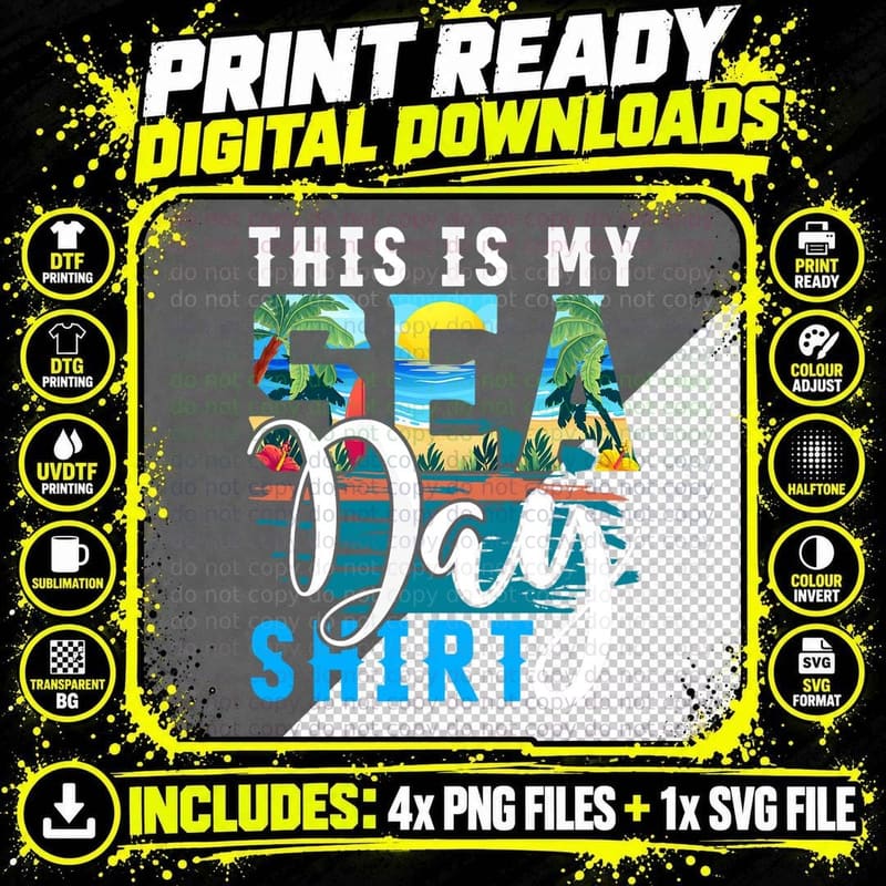 This Is My Sea Day Shirt Funny Cruise Family Matching Png SVG Digital Bundle