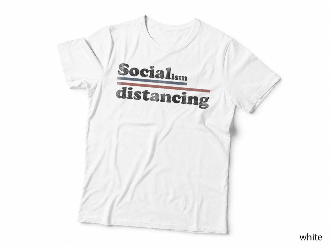 Vintage Funny Socialism Distancing Anti Socialism T-Shirt