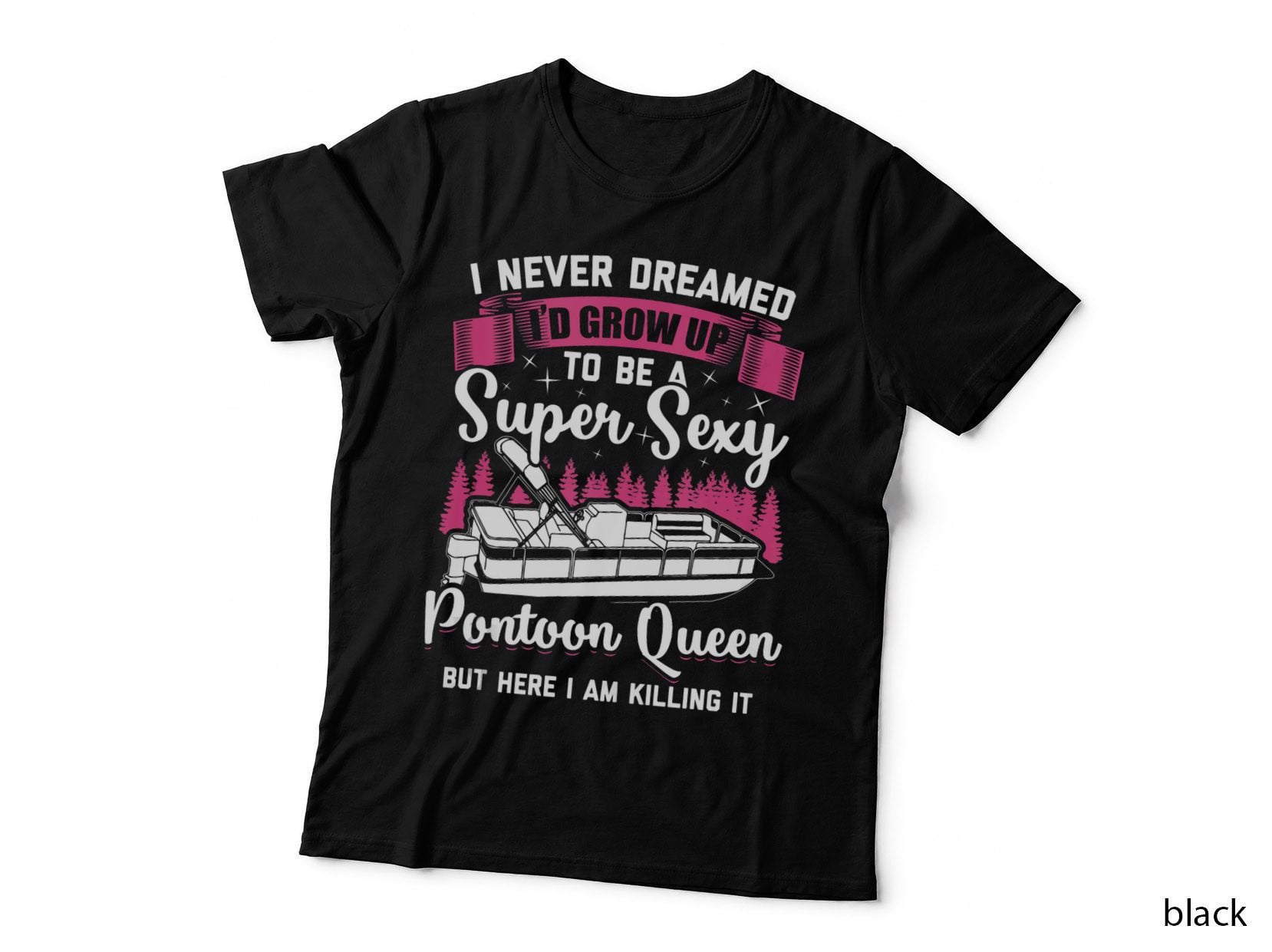Vintage Pontoon Captain Shirt Women Funny Pontoon Queen, Funny Vintage T-Shirt