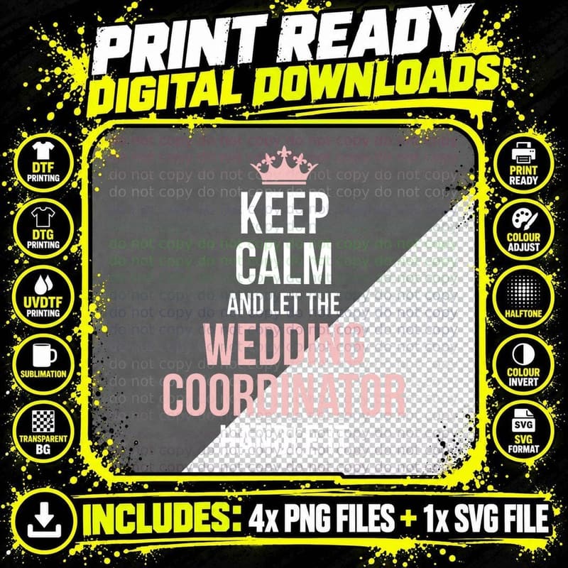 Wedding Planning Coordinator Funny Wedding Day Planning Png SVG Digital Bundle