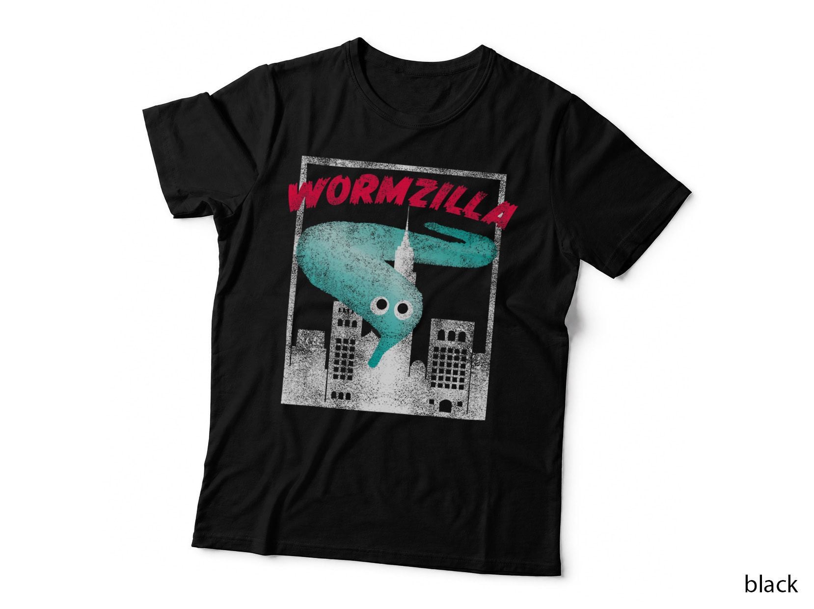 Worm on a String Meme Wormzilla Retro Japanese Style T-Shirt
