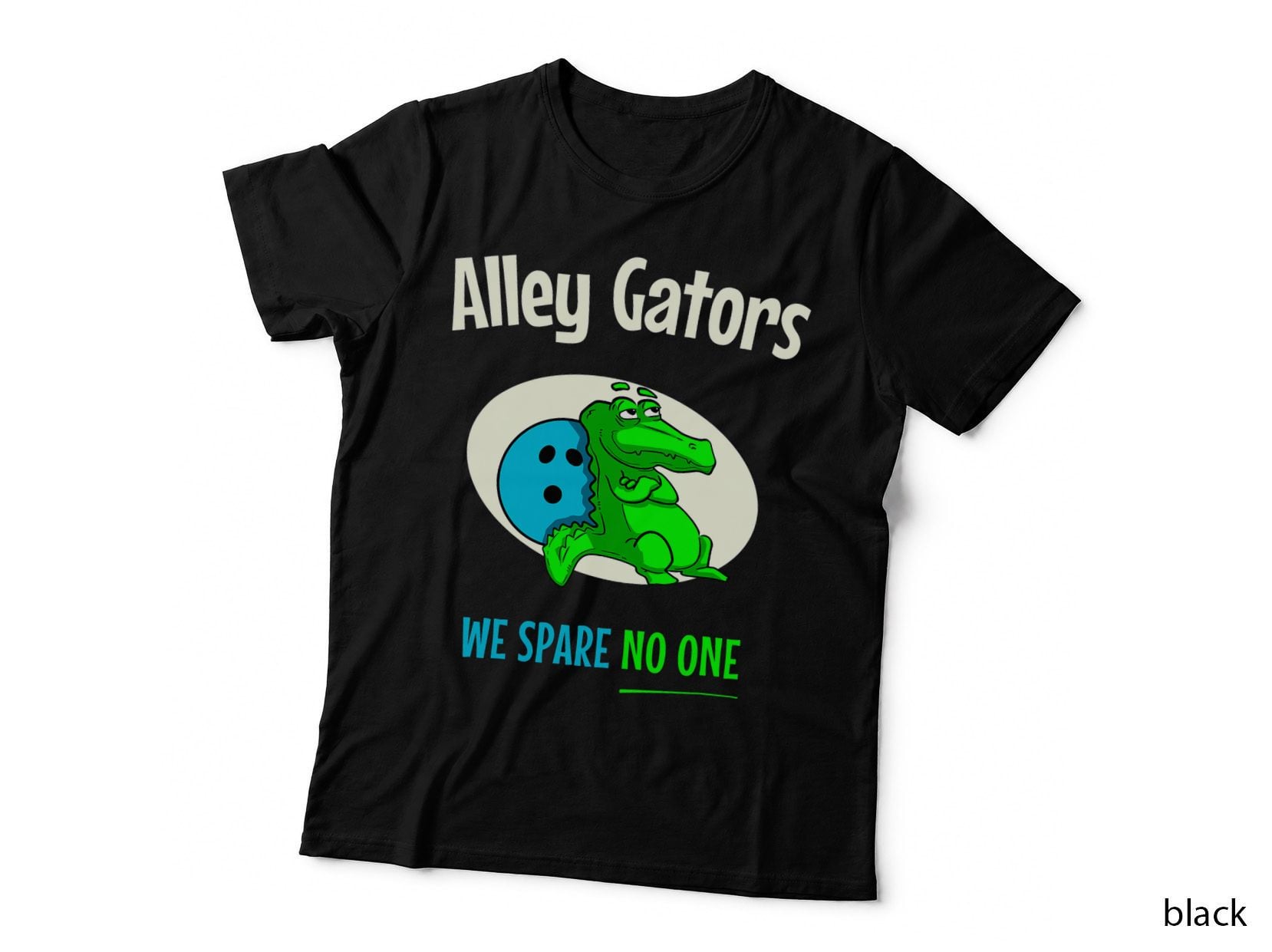 Alley Gator Funny Bowling Team T-Shirt, Bowling Team Humor