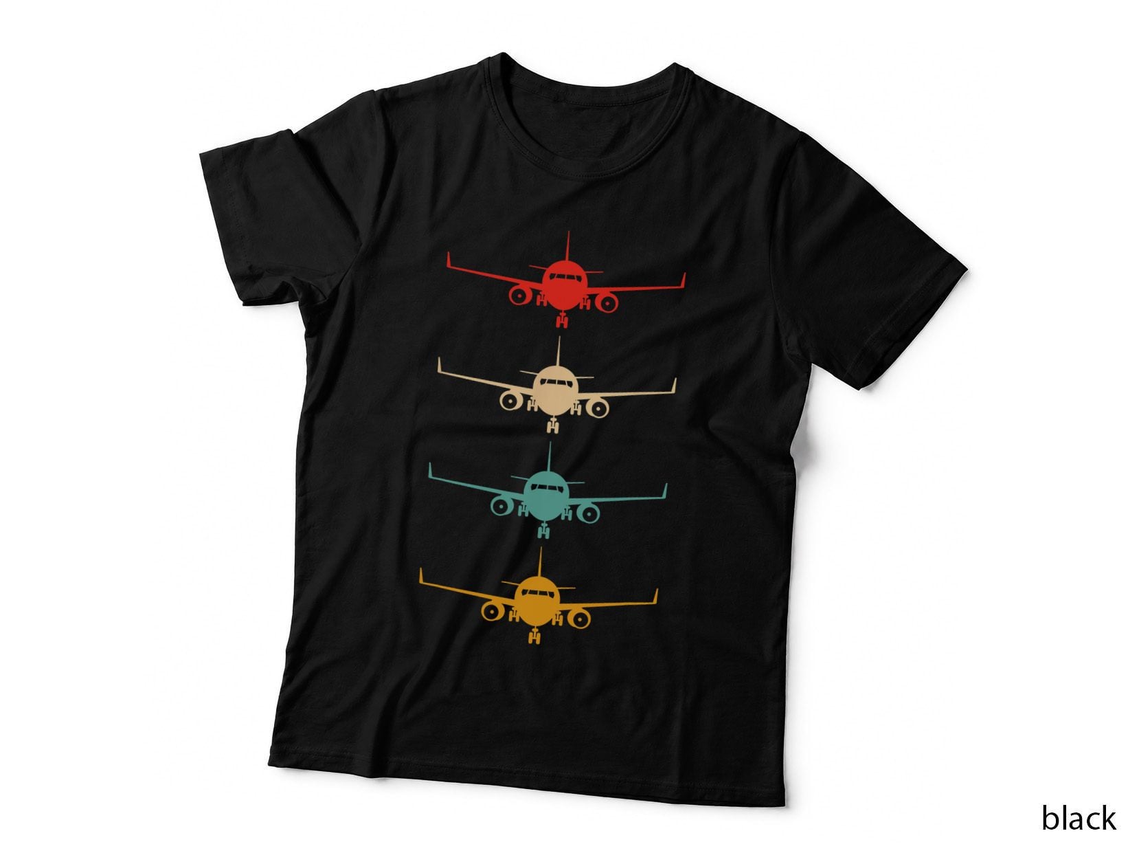 Aviation Airplane Flying Airline Funny Vintage Pilot T-Shirt