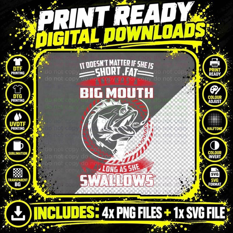 Big Mouth Sarcasm T-Shirt, Funny Sarcasm, Sarcastic Humor Png SVG Digital Bundle