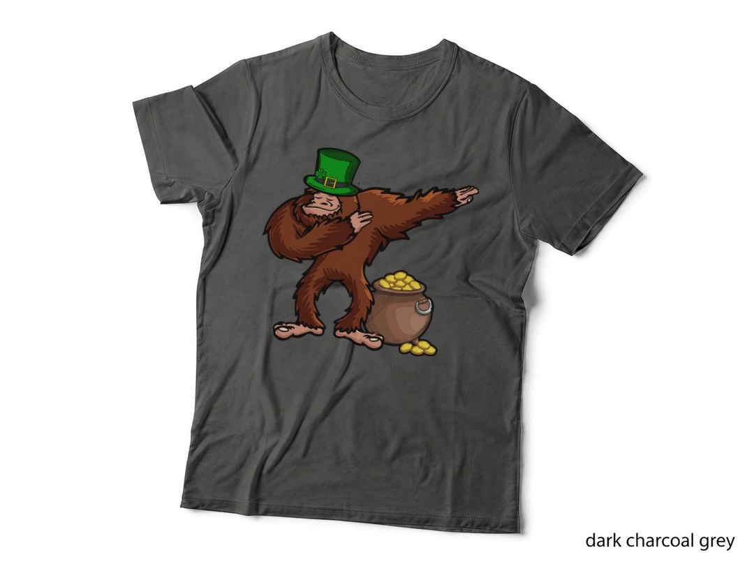 Bigfoot Dabbing Irish T-Shirt, St Patricks Day, Funny Sarcasm