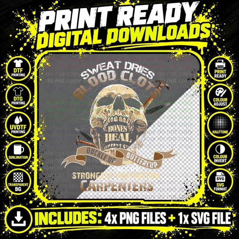 Blood Clots T-Shirt, Gothic Skull Print Png SVG Digital Bundle