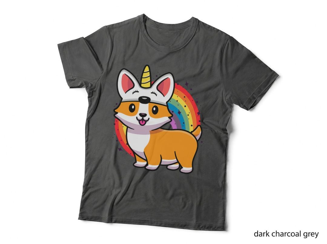 Corgicorn Unicorn Corgi T-Shirt, Funny Rainbow Corgi, Kids Apparel