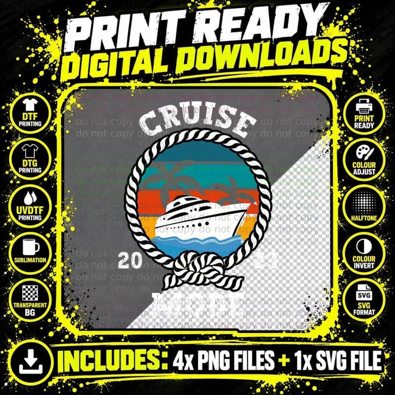 Cruise Ship Family Couples on Cruise Mode T-Shirt Png SVG Digital Bundle