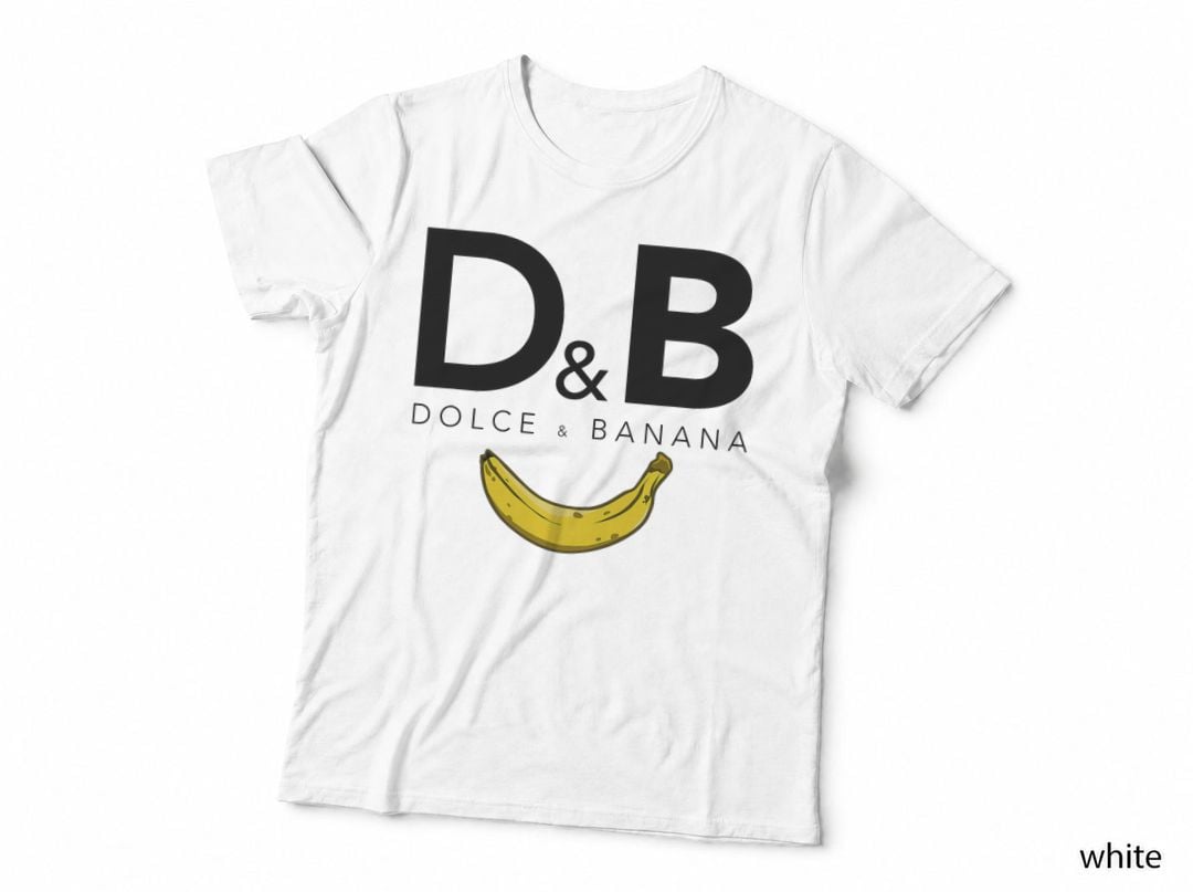 Dolce & Banana Funny Fashion Bananas T-Shirt, Vegan Humor, Foodie Gift