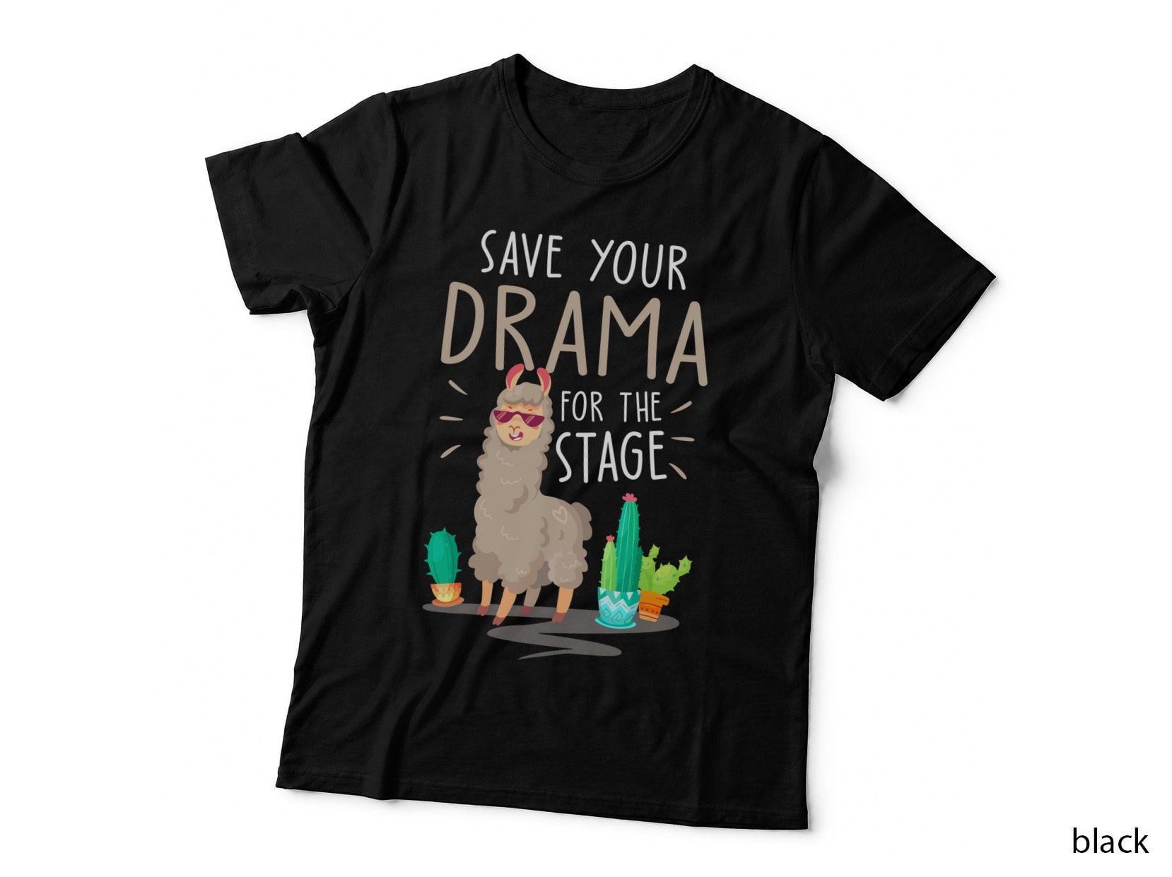 Drama Llama T-Shirt, Funny Sarcasm, Animal Humor Print