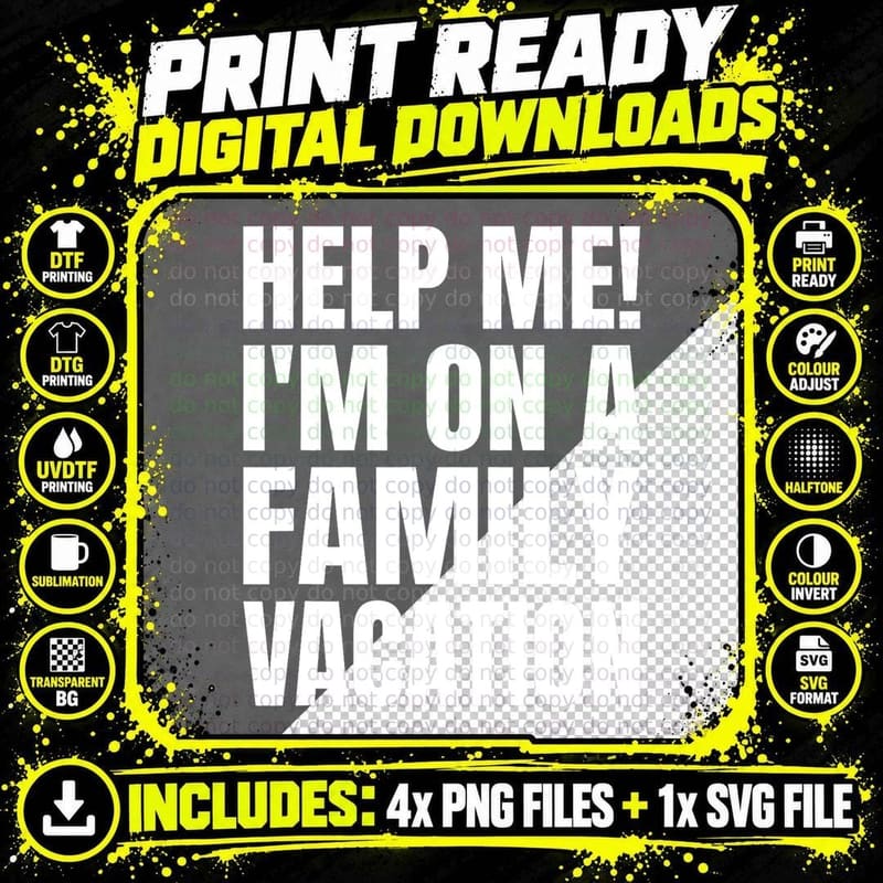 Family Vacation T-Shirt, Funny Vacation Humor Png SVG Digital Bundle