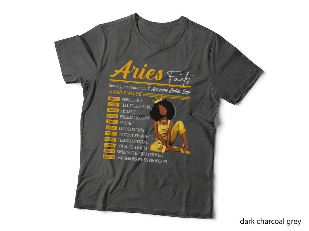 Funny Aries Facts Awesome Zodiac Sign Horoscope Birthday T-Shirt