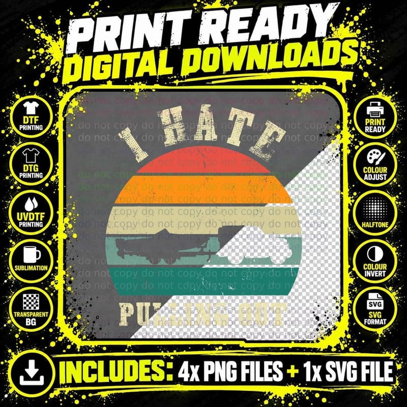 Funny Boating Sunset T-Shirt, Retro Sunset Print Png SVG Digital Bundle