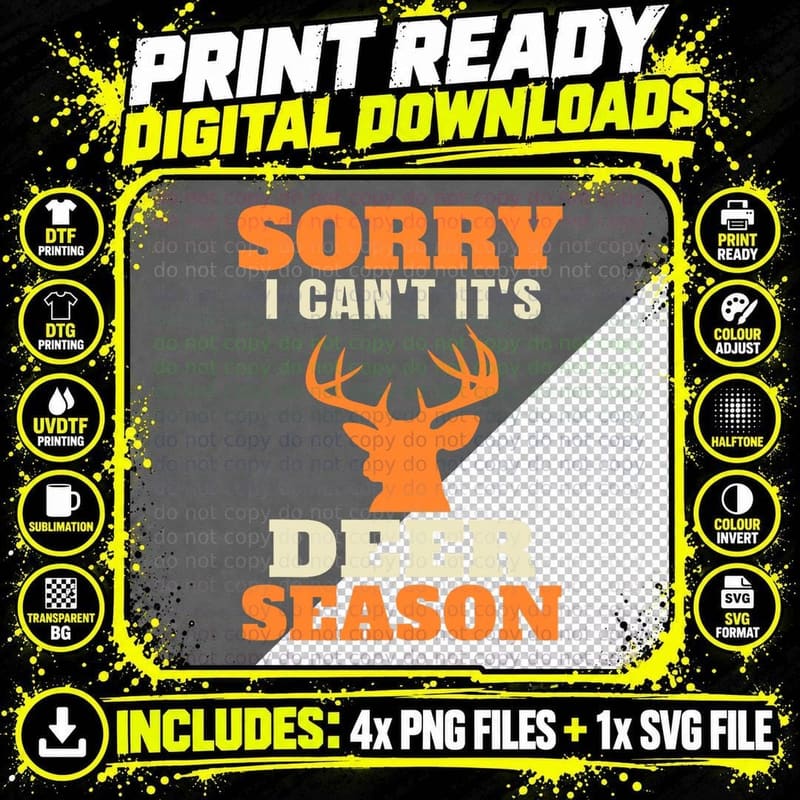 Funny Deer Hunting Saying Joke T-Shirt, White Png SVG Digital Bundle