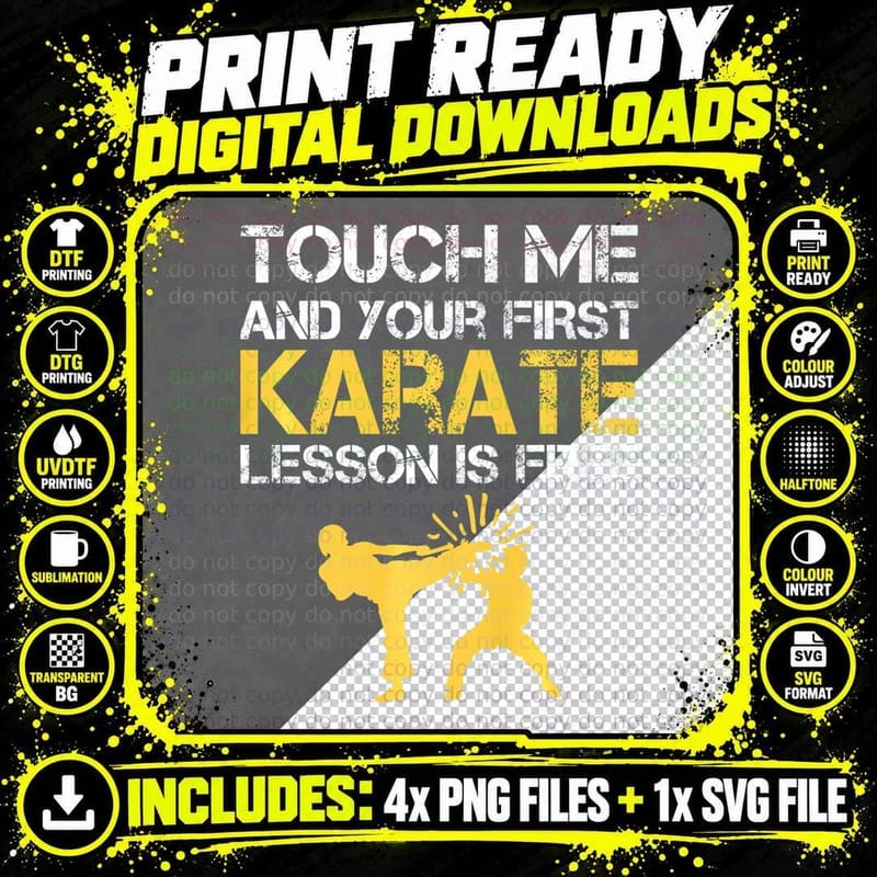 Funny Karate T-Shirt, Martial Arts Humor, Karate Gift Png SVG Digital Bundle