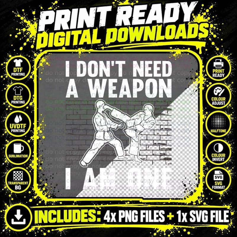 Funny Karate T-Shirt, Martial Arts Humor Png SVG Digital Bundle
