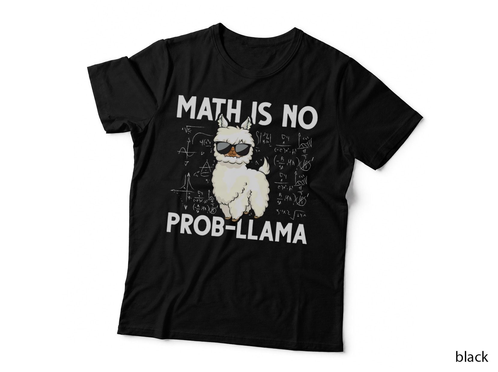 Funny Math Nerd Geek Llama T-Shirt, Animal Math Print, Pet Lover Apparel