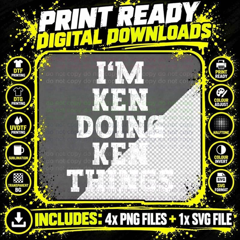 Funny Name T-Shirt, Ken Things Humor, Novelty Gift Png SVG Digital Bundle