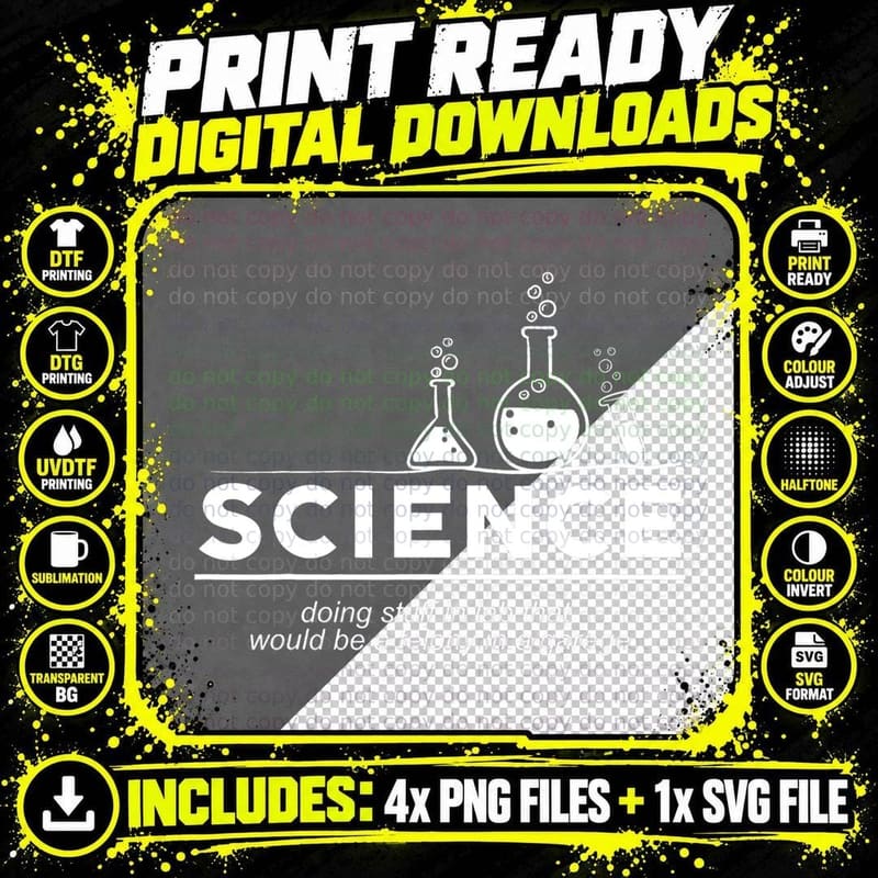 Funny Science T-Shirt, Chemistry Humor Png SVG Digital Bundle