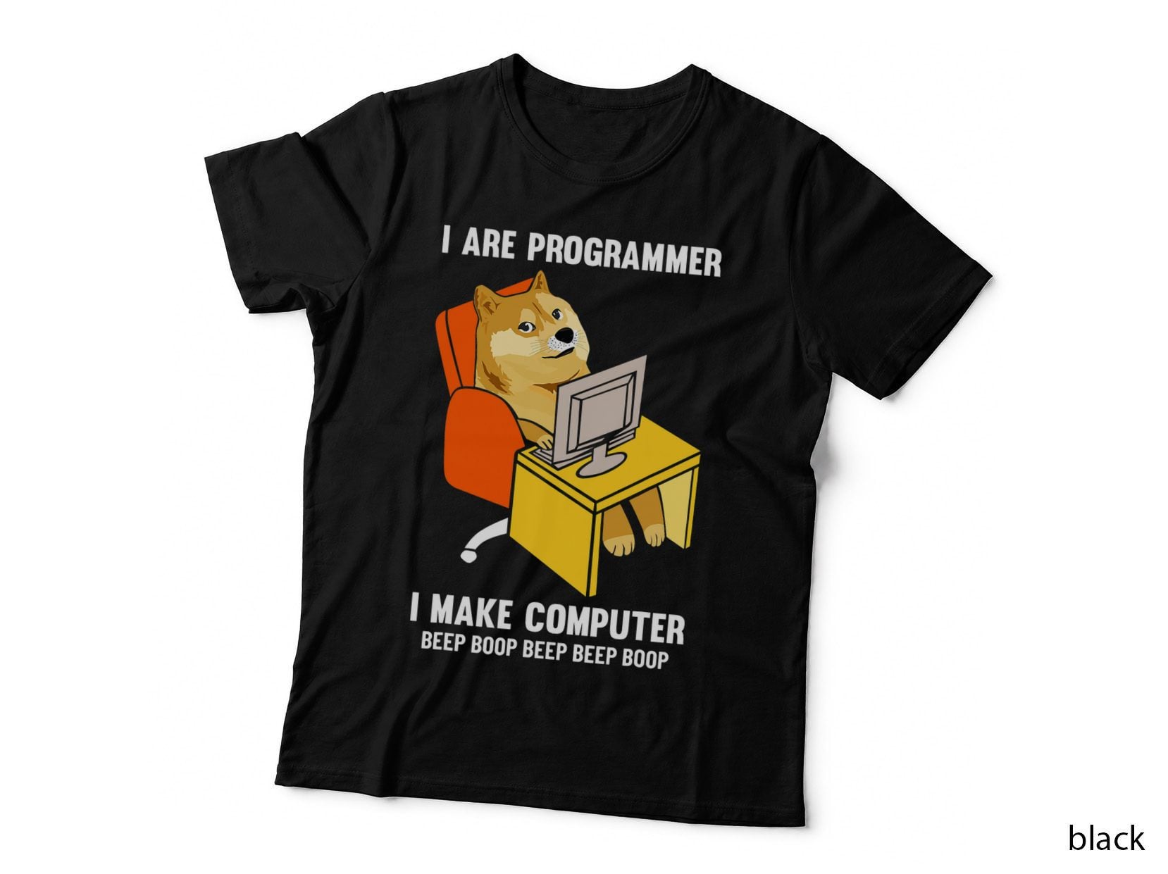 Funny Shiba Inu Programmer Coding T-Shirt, Nerd Humor, Pet Lover Apparel