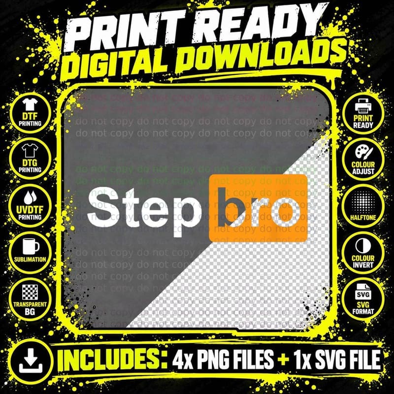 Funny Step Bro Spoof T-Shirt, Sarcastic Humor Png SVG Digital Bundle