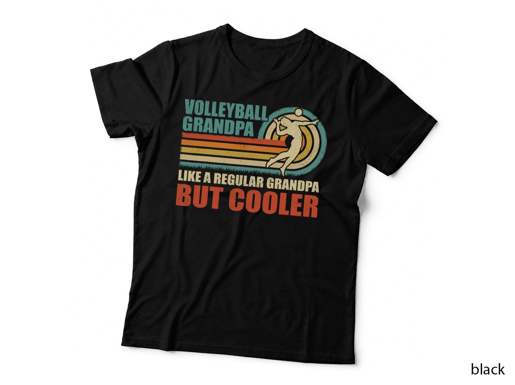 Funny Volleyball Grandpa Like a Regular Grandpa Father's Day T-Shirt