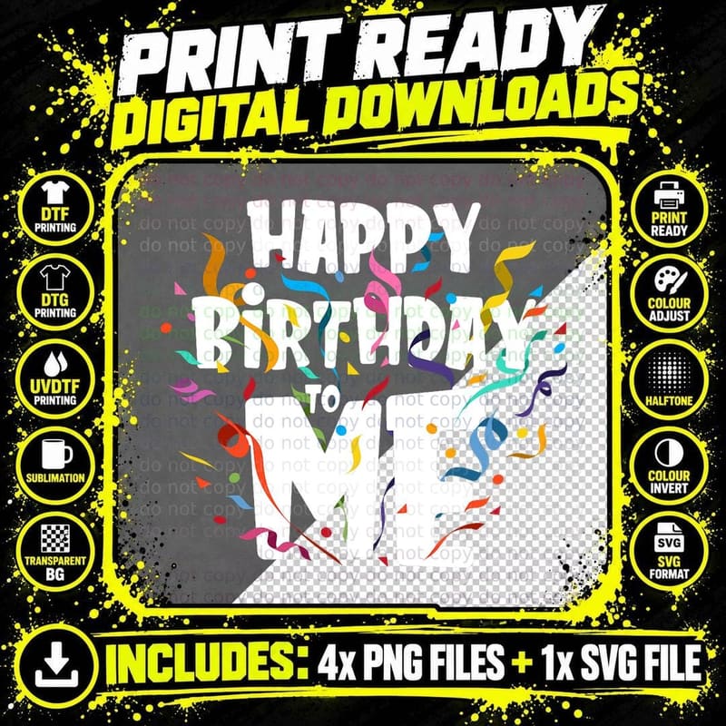 Happy Birthday to Me - Funny Birthday Gift T-Shirt Png SVG Digital Bundle