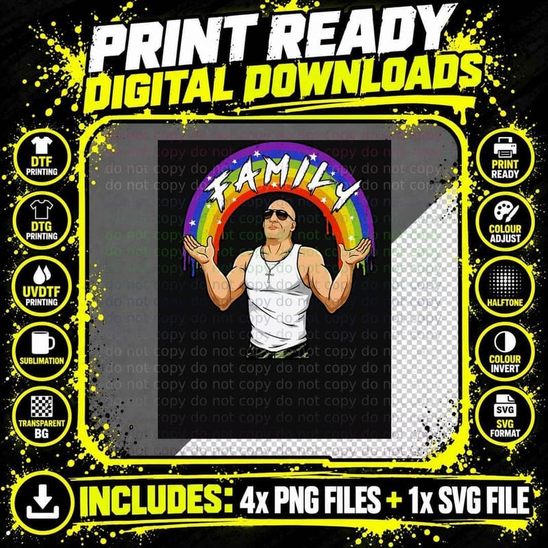 I've Got Family Dom Toretto Fast & Furious Meme T-Shirt Png SVG Digital Bundle