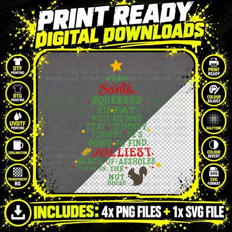 Jolliest Bunch of Assholes T-Shirt, Funny Sarcasm Png SVG Digital Bundle