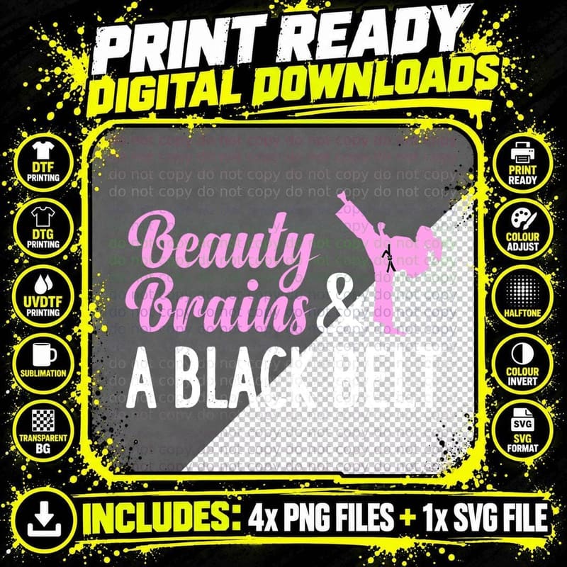 Karate Girl Martial Arts T-Shirt, Funny Martial Arts Png SVG Digital Bundle
