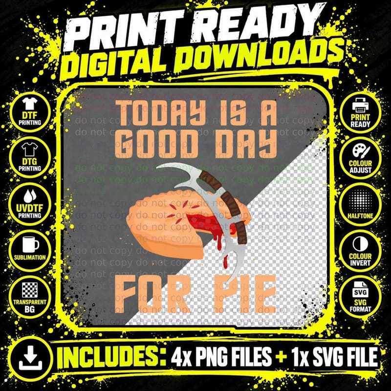 Klingon Pie T-Shirt, Funny Sarcasm, Foodie Humor Png SVG Digital Bundle