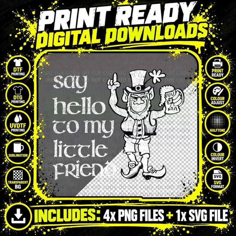 Leprechaun T-Shirt, St Patrick's Day, Irish Humor Png SVG Digital Bundle