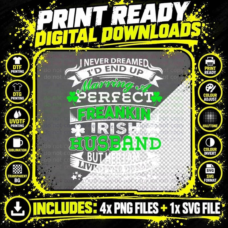 Marrying a Freakin' Husband T-Shirt, Funny Sarcasm Png SVG Digital Bundle