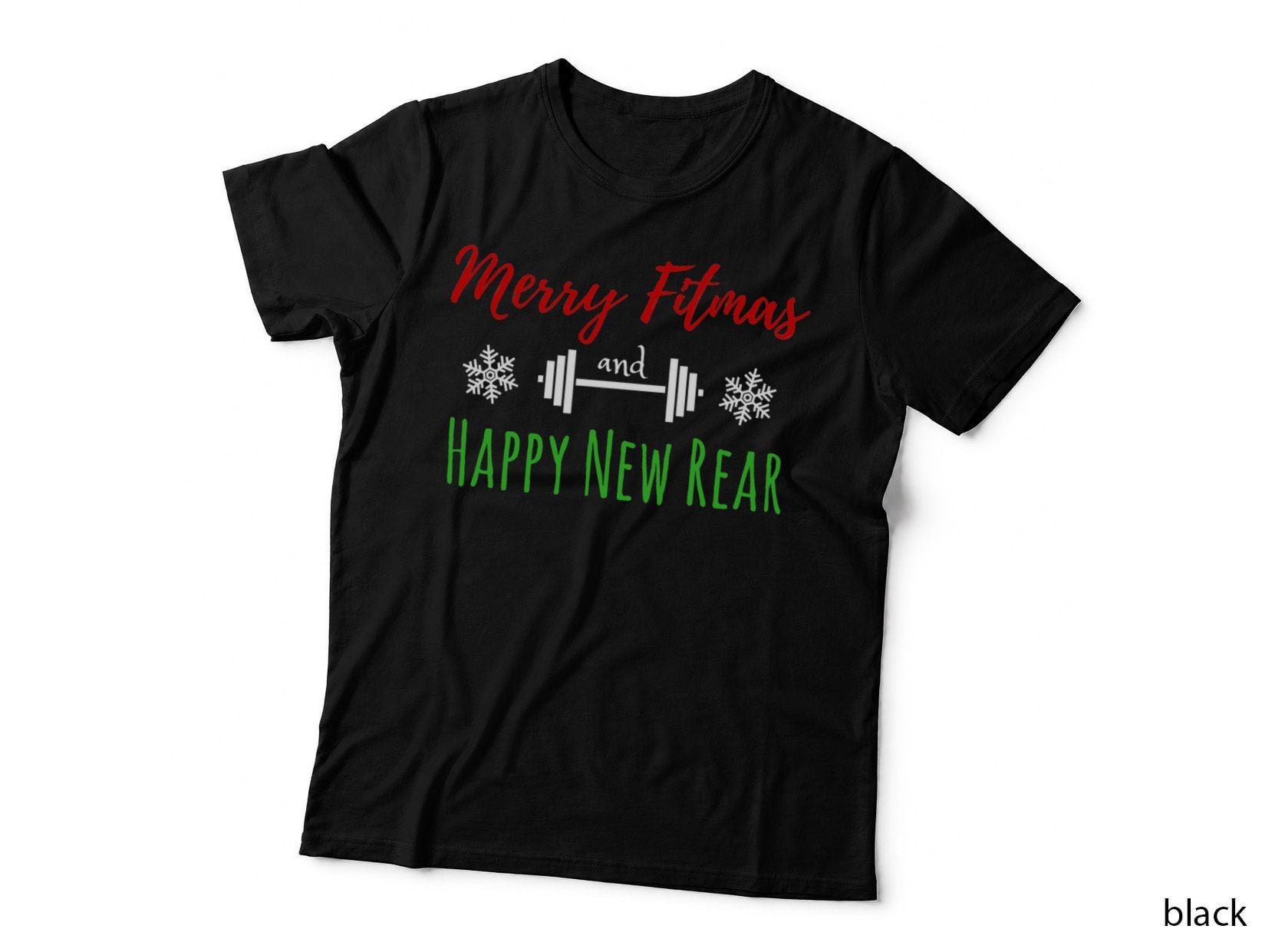 Merry Fitmas T-Shirt, Fitness Humor, Holiday Fitness Apparel