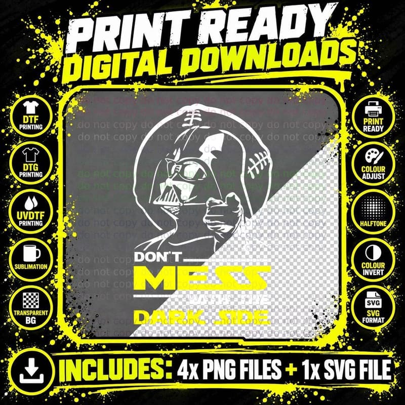 Mess Dark Side T-Shirt, Dark Humor Style Png SVG Digital Bundle