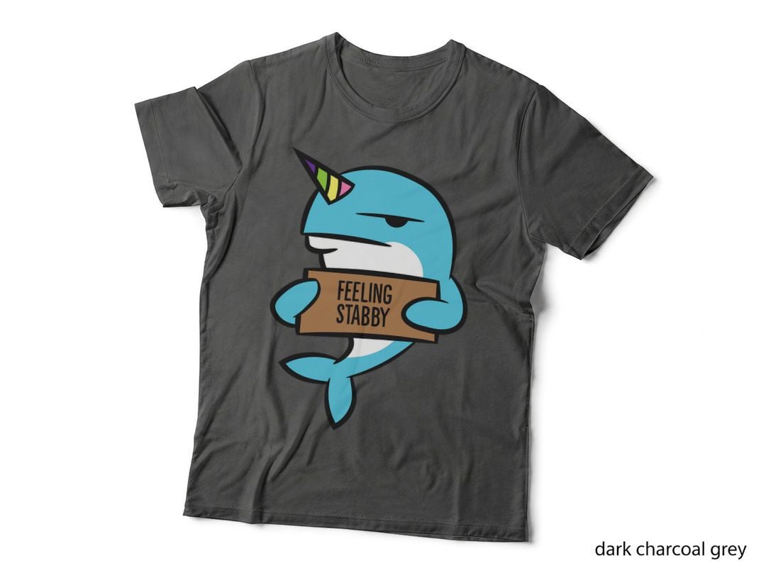 Narwhal Unicorn of the Sea Feeling Stabby Funny Narwhal T-Shirt
