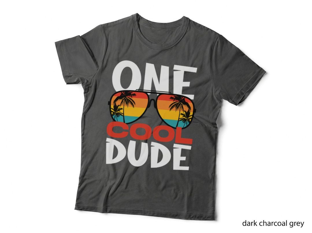 One Cool Dude Funny Birthday Boy Cool Sunglasses T-Shirt