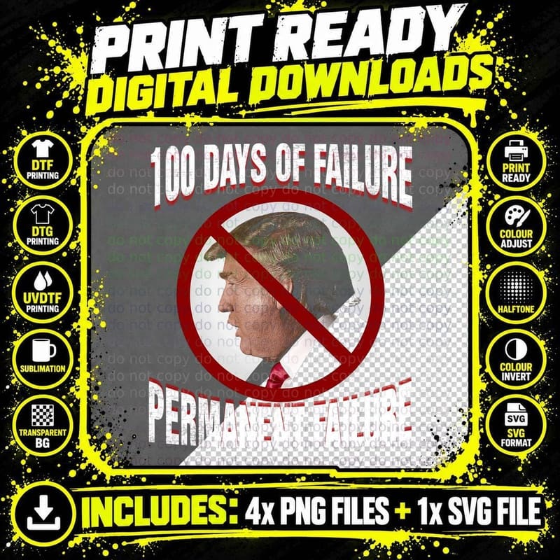 Permanent Failure T-Shirt, Political Satire Png SVG Digital Bundle